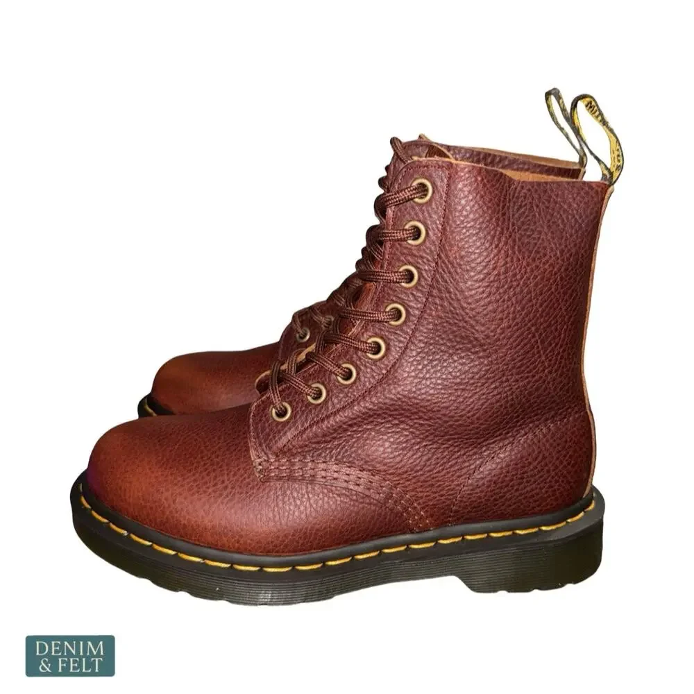 NEW Dr Martens 1460 Ambassador Leather Boots Brown Cashew Lace Up‎ Heritage
